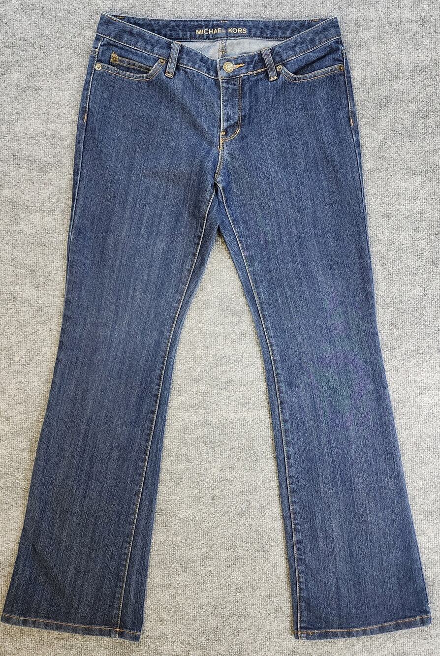 Michael Kors Jeans Womens 4 Blue Bootcut Stretch Flare Classic Casual Dark Denim - Picture 1 of 16